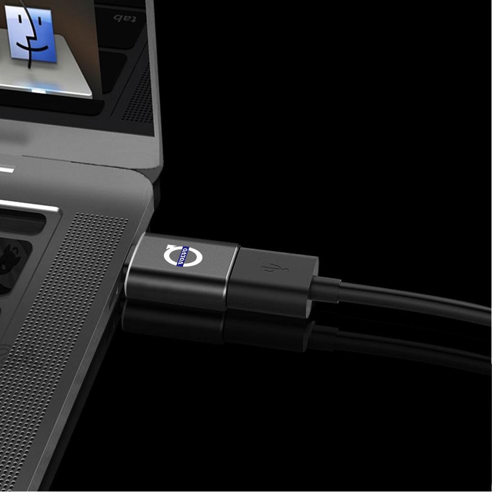 1Pcs USB To Type-C OTG Adapter Female Converter Phone Charger For Volvo Xc60 V50 V40 Xc90 S60 S40 V90 V60 Ex90 S90 Xc40 C40 C50