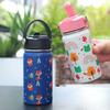 12oz Kids Water Bottle Cartoon Animal Children's Cup With Straw Stainless Steel Vacuum Flacks Thermos Bottle Thermal Mug Cups