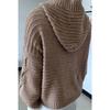 2026 New Autumn Winter Women's Cable Knit Cardigan, Hat Style Collar Chunky Wool Pullover, Open Front Sweater for Casual Wear