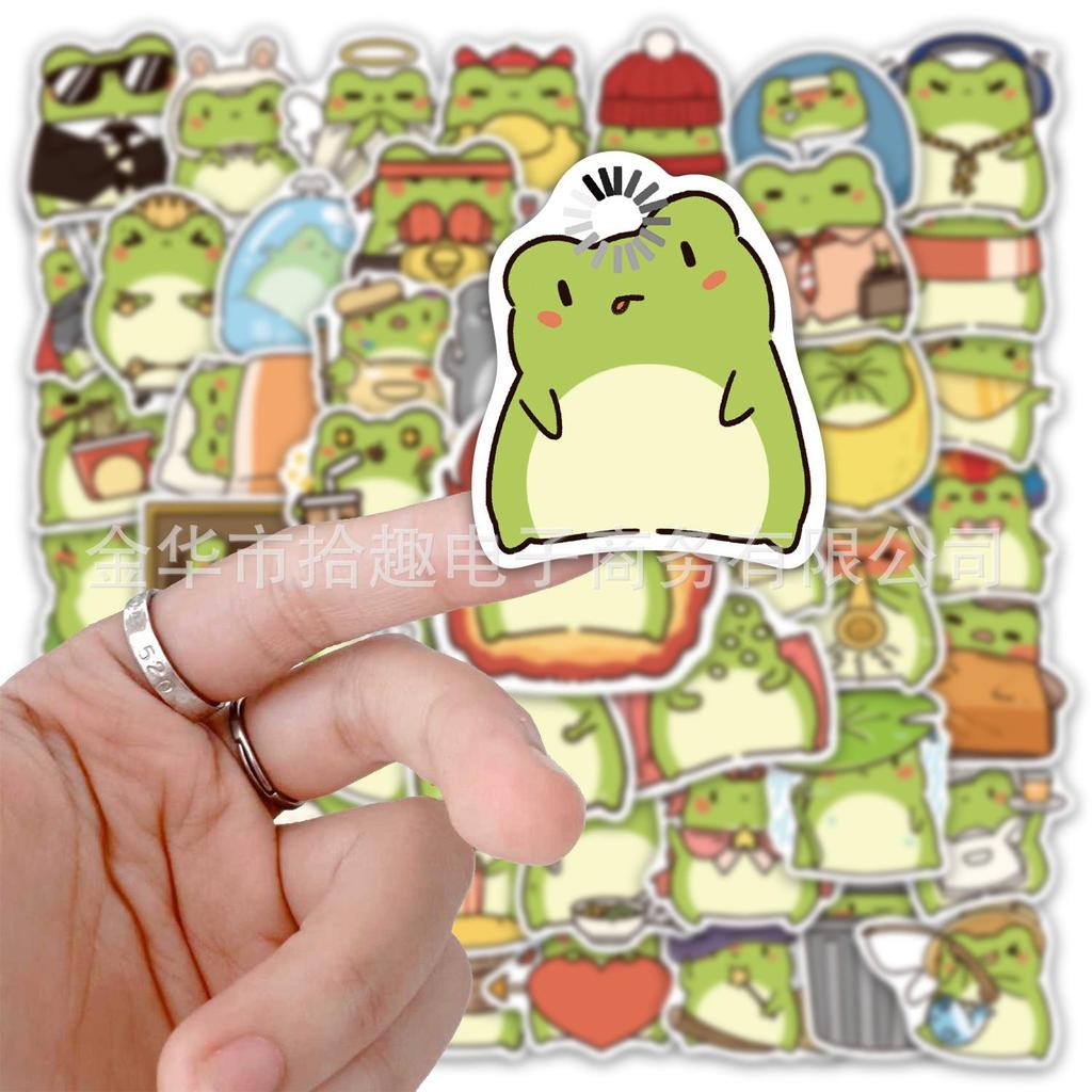 50-Piece Little Frog Stickers for Water Bottles, Phone Cases & Laptops
