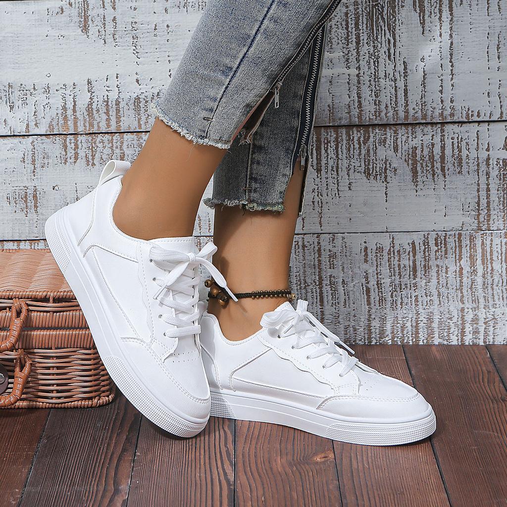 Foreign Trade Large-size Board Shoes Women's Spring 2024 New Ins Trendy Student Versatile Casual Sports Little White Shoes