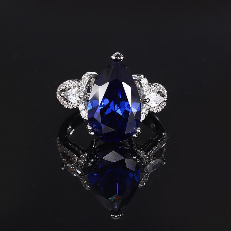 

Комплект ювелирных изделий из чистого серебра 925 пробы, серьги-гвоздики с кристаллами циркония, темно-синие серьги-кольца из циркония для женщин