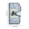 Vintage Biker Pattern Long Wallet with Multi Card Slots Fashion Portable Zipper Purse for Daily Use