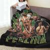 Flannel Throw Blanket Alex Pereira Bootleg Fighter Boxing Warm Plush Blankets Soft Bedding for Bed Living Room Home Travel Couch