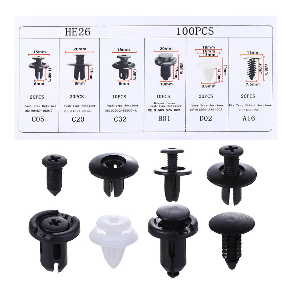 Plastic Rivets Fender Auto Fastener Clip Car Retainer Kit Car Rivet Fasteners Car Fastener Kit