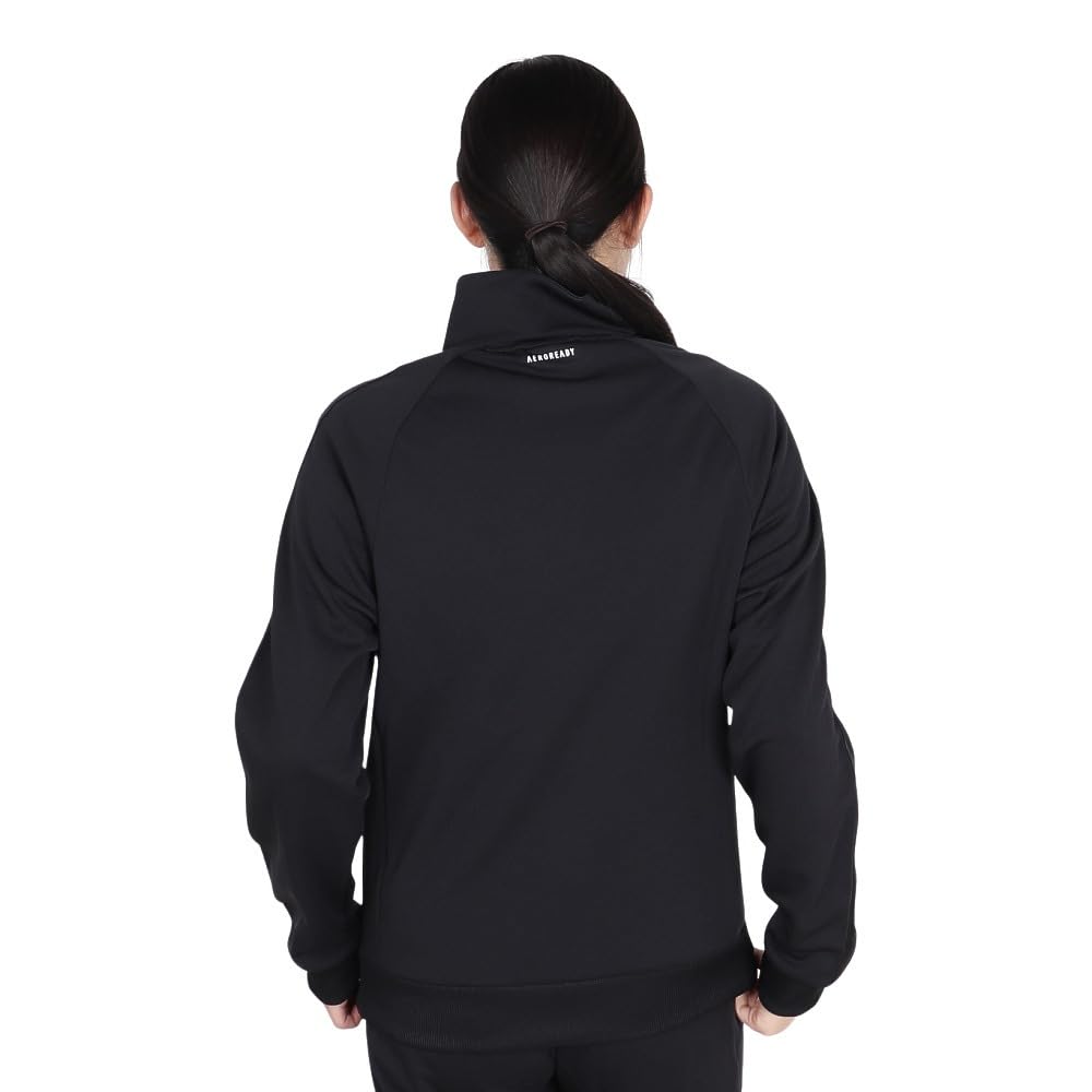 Adidas KTX40 Double Knit Track Black Size XL Women's 3-Stripes Loose-Fit Top, (JG3798),