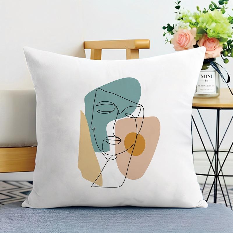 Morandi Farbabstimmung Druck Dekorative Kissenhülle Schlafzimmer Wohnzimmer Quadratische Kissenhülle
