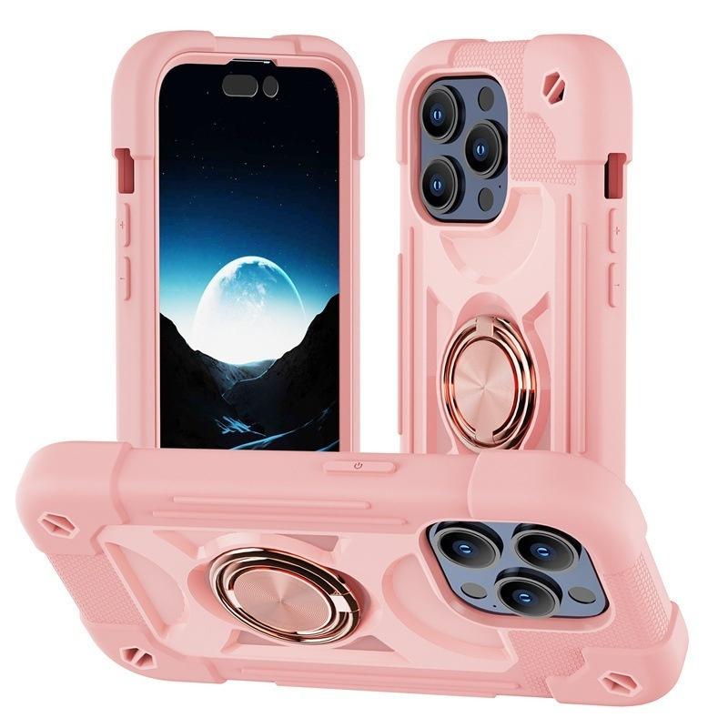 Luxury Heavy Duty Ring Holder Lanyard Case for iPhone 17 ProMax 16e PC TPU Armor Cover for iPhone 11 12 13 14 15 16 Pro Max Plus