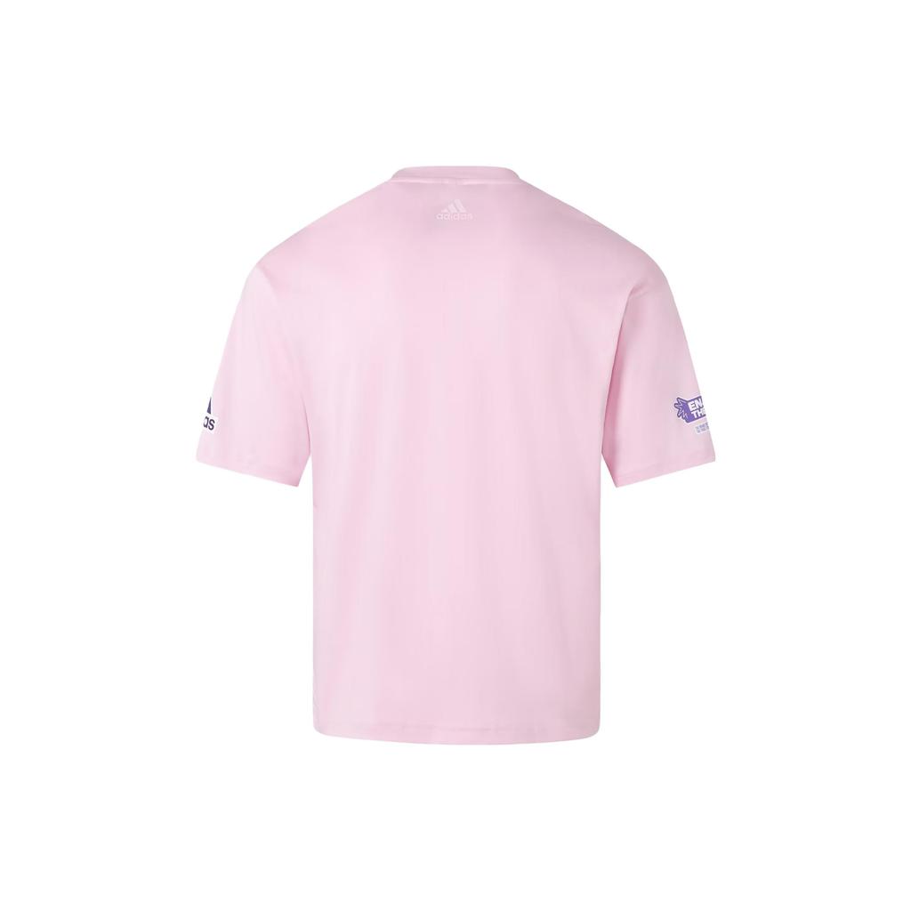 New Adidas T Shirt Unisex Clear Pink JE0952