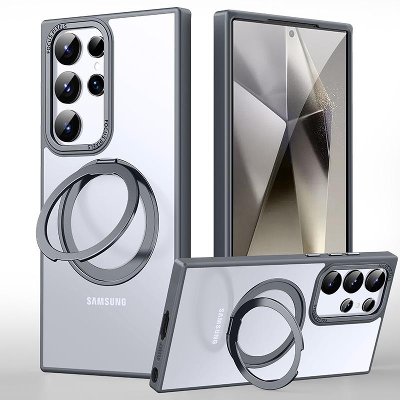 360° Drehbarer Ringhalter Handyhülle für Samsung Galaxy S25 S24 S23 Ultra Plus Magnetisch Schützend Stoßfest Weiche Kante Hülle