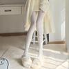 Calze Lolita morbide bianco latte per donna - Collant estivi anti-gancio
