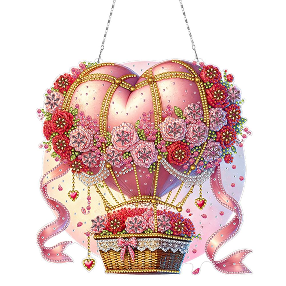 2pcs Acrylic 2D Flat DIY Special Shape Rhinestone Diamond Art Window Pendants Diamond Art Pendant Wall Decor for Home & Windows