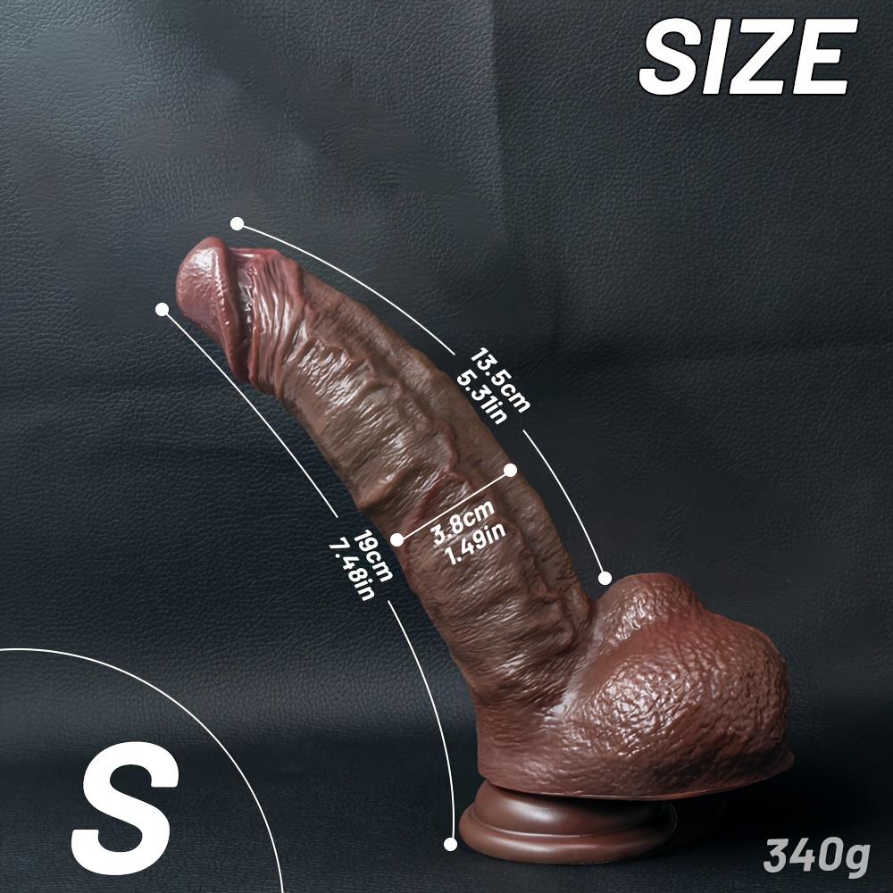 Kávová dilda v různých velikostech | Silné přísavky | Silná dilda pro stimulaci klitorisu, vagíny a bodu G | Sexuální hračka pro dospělé pro muže, ženy a páry
