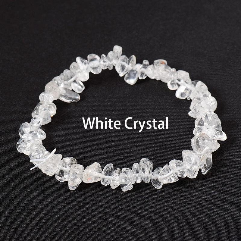 

Браслет из бисера из натурального камня, нерегулярный гравий, аметист, кристалл обсидиана, чакра, эластичные браслеты с веревочными звеньями для женщин, ювелирные изделия, подарок