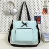 Schoolbag Ballet Style Bow Backpack Korean Version Niche Versatile Shoulder Bag Student Backpack Japanese Simple Solid Color Schoolbag