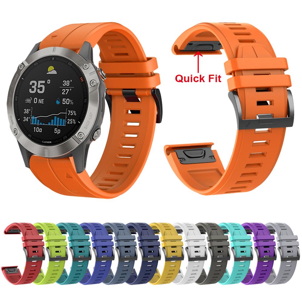 Weiches Silikonarmband für Garmin Fenix 7 7X 6 6X/5X Plus 3HR Schnellwechsel-Armband für Garmin EPIX Forerunner 945 Uhrenarmbänder