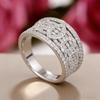 Luxury, Exquisite, Elegant, Full Diamond Zircon Micro Inlaid Ring, European and American Fashion Party Engagement Ring