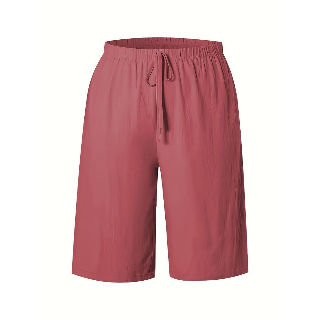 Ladies, Casual Pants, Fashionable, Solid Color, Cropped Pants, Mid Length Pants