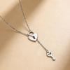 Simple Chain Stainless Steel Lock Necklace Clavicle Chain Heart Pendant Women Rock Padlock Goth Jewelry Party 2025 New Year Gift