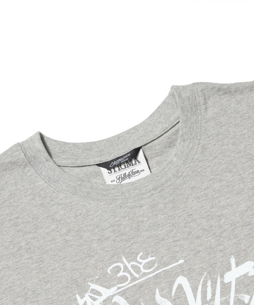 STIGMA Angel Oversized Short Sleeves T-Shirts Gray