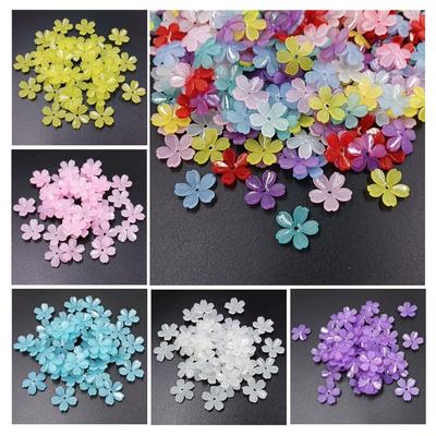 20 st Smyckesbehållare DIY Handgjorda material Tillbehör 5 kronblad Blomstergeléfärg Håraccessoarer Göra modeaccessoarer