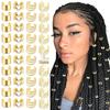 40-Piece New Dreadlock Hair Ring Set - Floral Tube Hair Accessories
