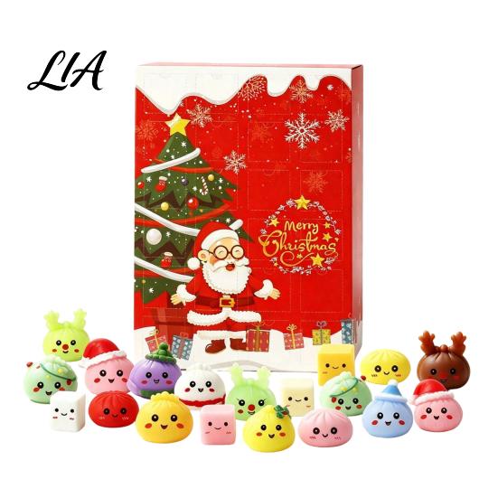 Gift Idea for Christmas Birthdays Advent Calendar, 24 Day Countdown Box with Mystery Figures, Interactive Games Friends Festive Holiday