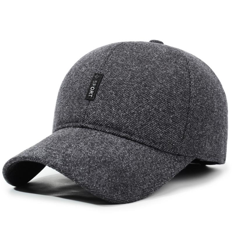 

Кепка для мужчин среднего возраста, зимняя теплая бейсболка, хлопковая кепка, кепка с защитой ушей