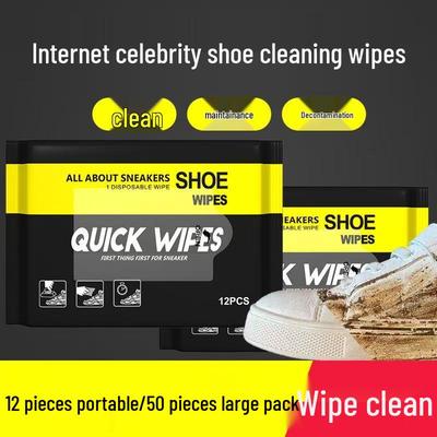 White Shoe Cleaning Wipes: No-Wash Sneakers Stain Remover