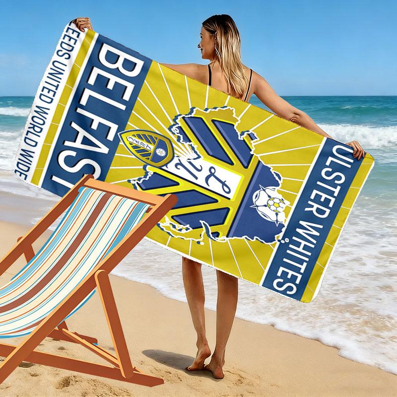 LUFC logo Beach Towel, Large Soft Quick Dry Towel for Beach Camping Swimming