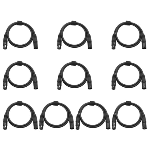 Levemolo 10pcs Stage Lighting Signal Cables, Moving Signal Cables for DMX Stage Lighting, LED Par Light, Moving DJ Equipment