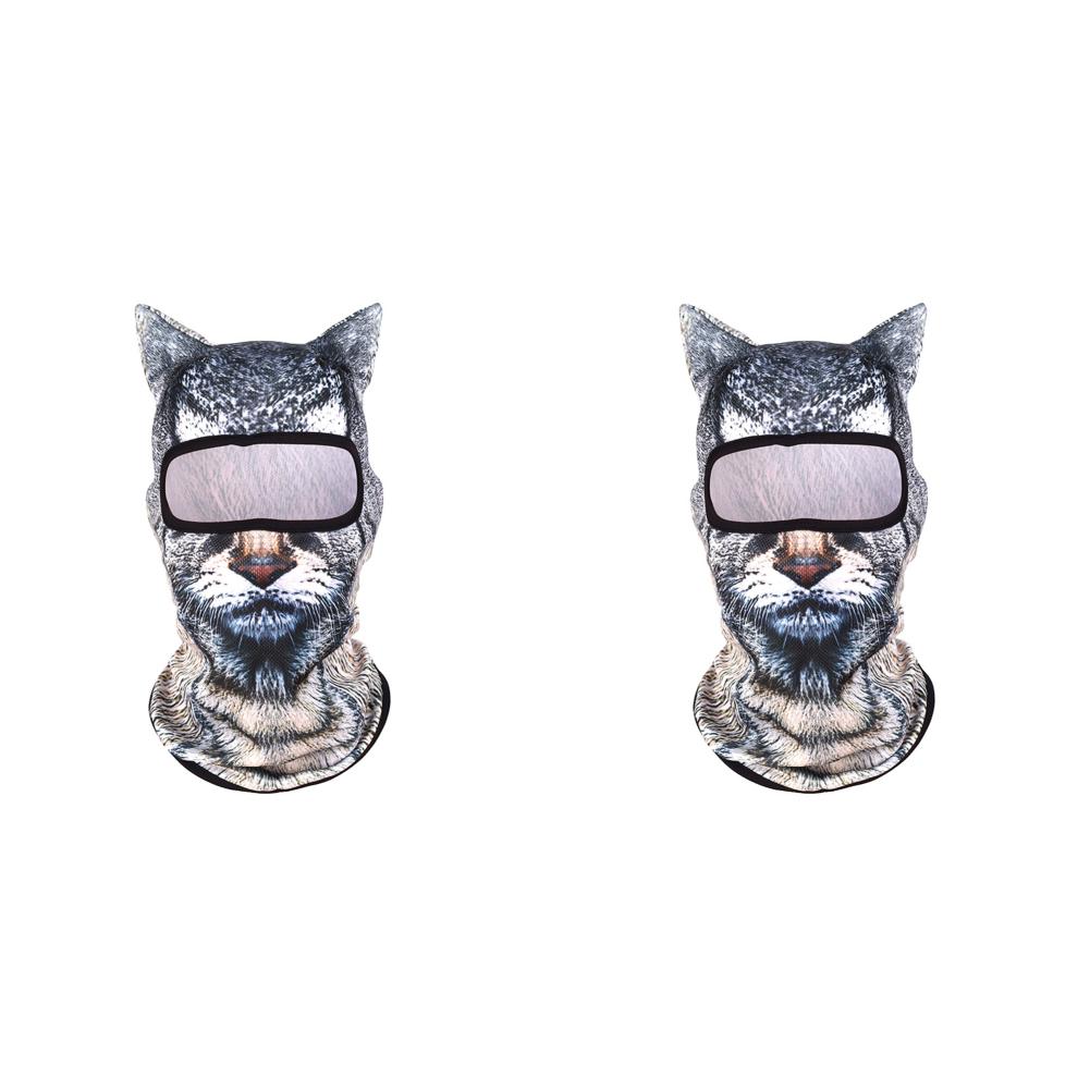 5/1 Stück 3D Stehohren Tier Sturmhaube Gesichtsmaske für Musikfestivals Raves Ski Cosplay Party Outdoor Sonnenschutz Sturmhaube Hut