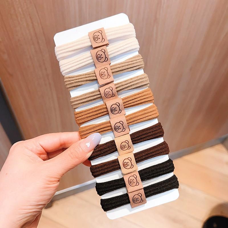 Simple Cute Bear Hair Tie High Elasticity Hair Band for Women New Hair Ring Durable Bun Hair Accessory Elastic Band