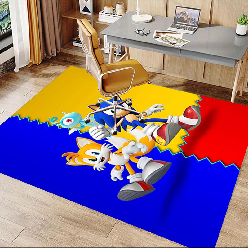Sonic Adventure Teamwork Triumphs Carpet For Playroom Bedroom Living Room Sofa Home Decorkids Game Area Rug Nonslip Floor Mat