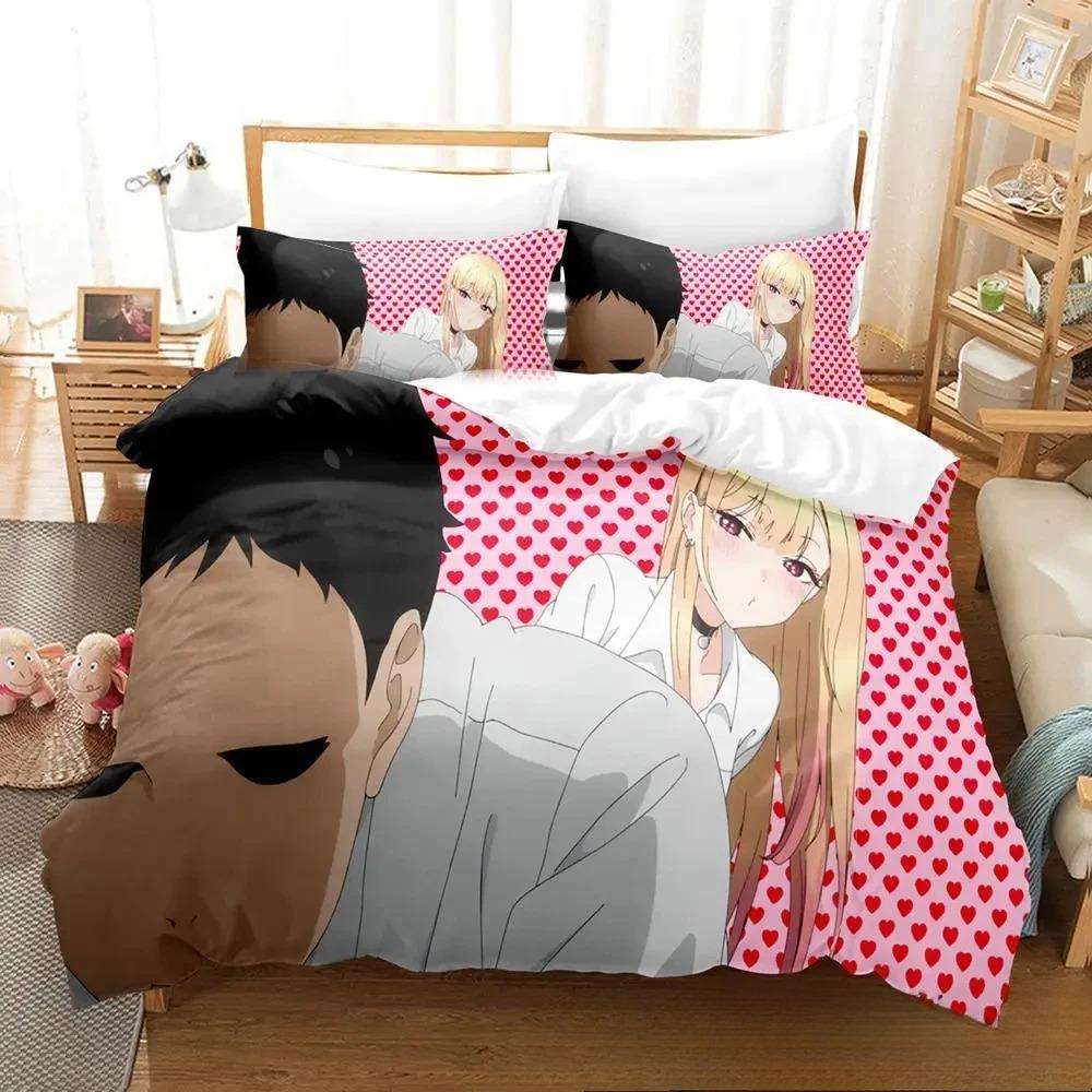 Anime My Dress-Up Darling Bedding Set Single Twin Full Queen King Size Bed Set Adult Kid Bedroom Duvet Cover Sets Home Textiles