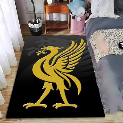Golden Phoenix Designed Floor Mat, Suitable As a Non-slip Mat for the Living Room or Bedroom Sofa