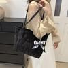 PU Leather Shoulder Bag Large Capacity Tote Bag Fashion Student School Bag