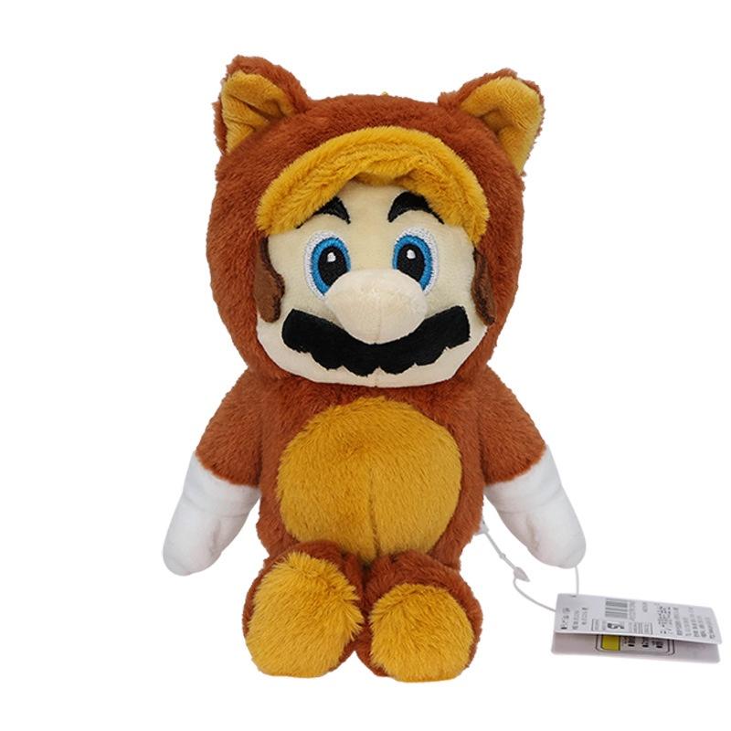 New Mario 3d World Plush Pendant Cute Raccoon Mario Backpack Keychain