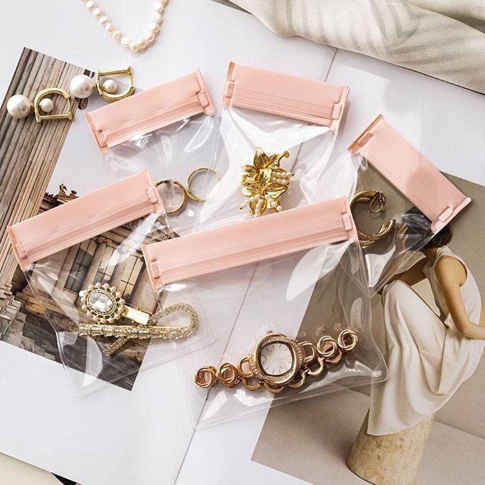 20Pcs Transparent Jewelry Package Bags Double Zip Small Earrings Bracelet Storage Pouch  Travel