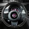 Чехол на руль автомобиля из микрофибры и кожи для Fiat 500 2007- 500e   500L 2014-2018 500X 2015- Автоаксессуары