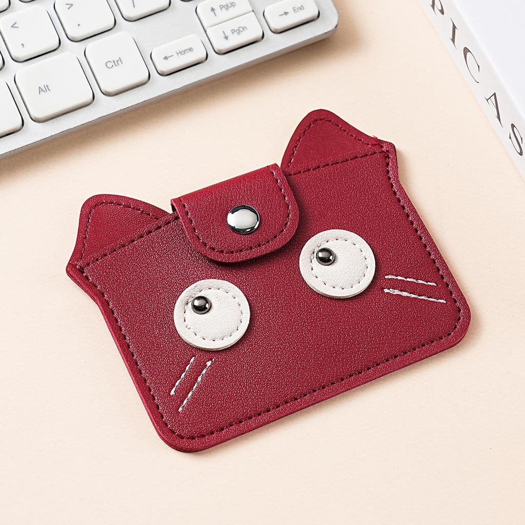 Cute Cartoon Ghost Coin Purse PU Leather Zipper Wallet Mini Keychain Pouch Small Change Purse for Women Girls