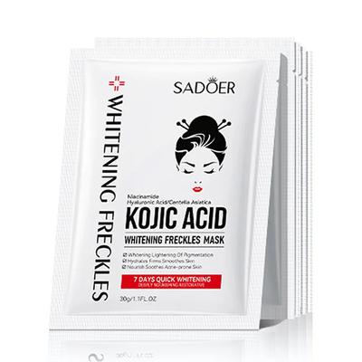 5 ks SADOER Kyselina Kojová Maska na Tvár Hydratačná Rozjasňujúca Hydratačné Pleťové Masky Pleťové Listové Masky Kozmetické Produkty Starostlivosti o Pleť Tváre