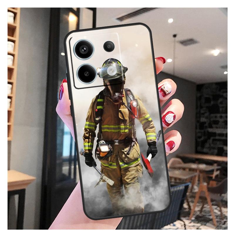 Firefighter Heroes Fireman Case For Xiaomi Redmi Note 11 9 10 12 13 Pro Plus 12S 11S 10S 9S Redmi 12 10C 12C 13C Cover