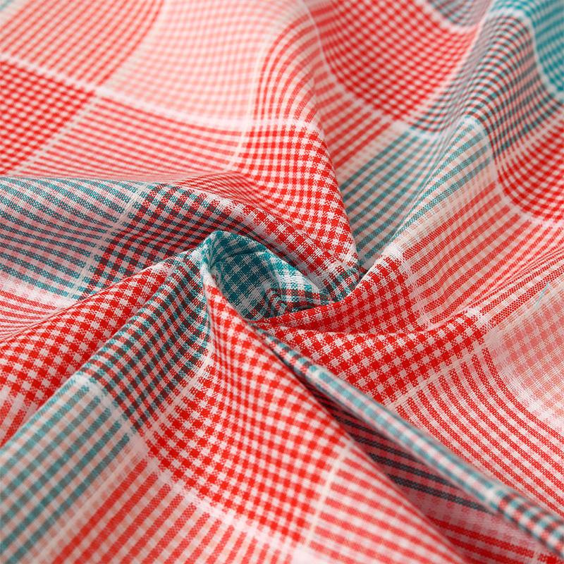 3Pcs Handkerchief Thin Pure Cotton Water-Absorbent Plaid Handkerchief Sweat-wiping Color Mixing 3Pcs