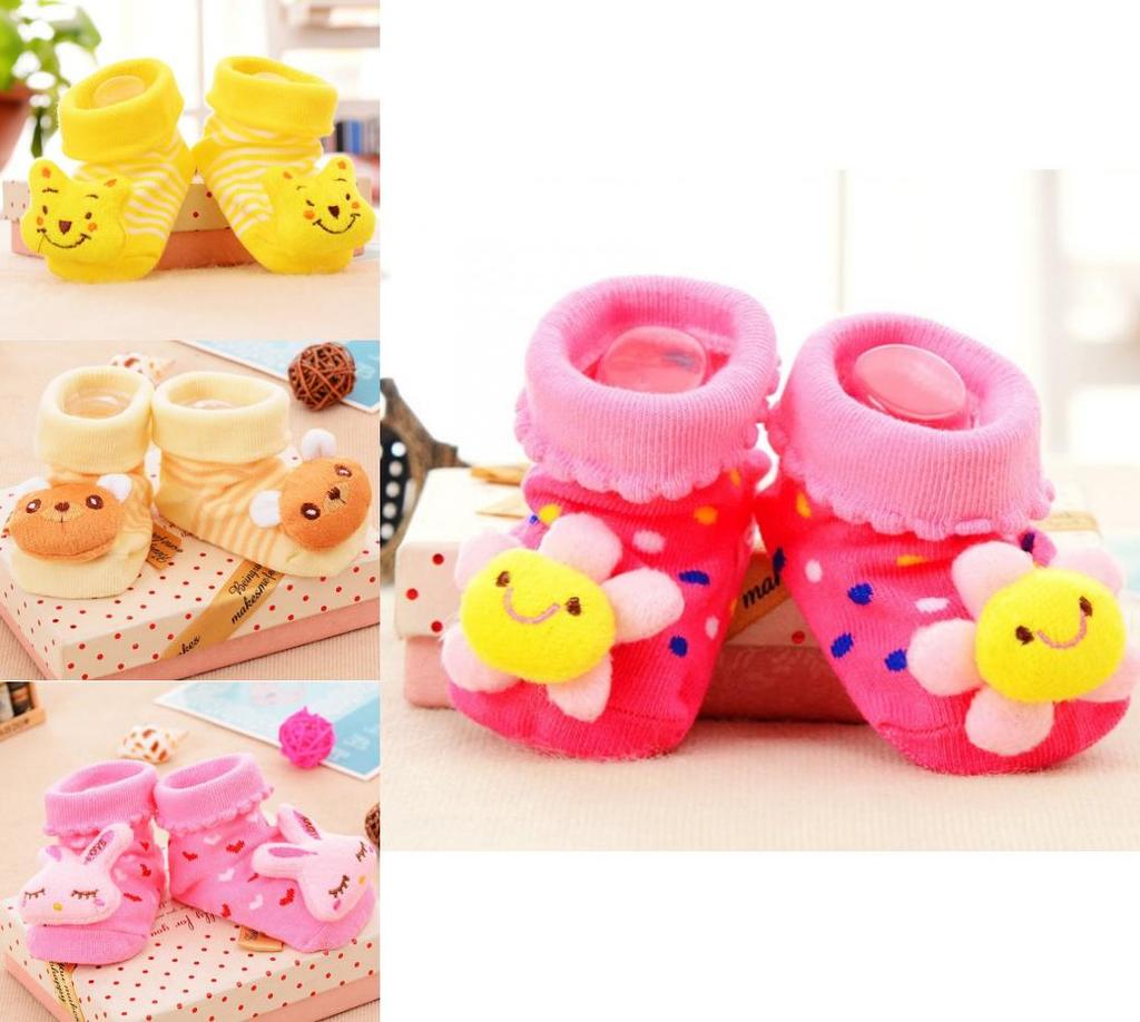 Lindo Calcetines Unisex Bebé Niños Antideslizante Zapatos Deslizador Meses 012