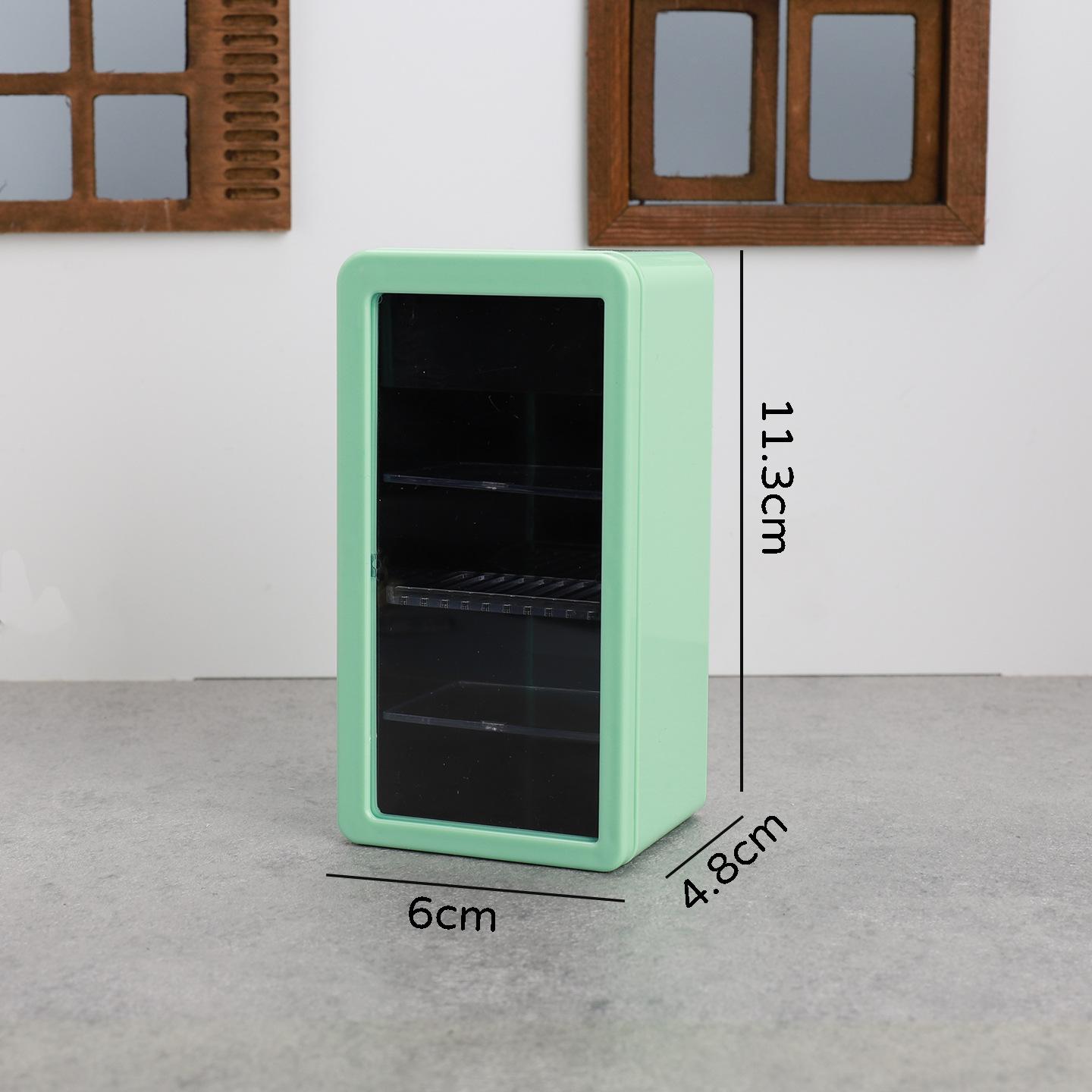 

Mini Miniature Simulation Luminous Refrigerator Freezer Model Kitchen Appliance models Dollhouse Furniture Scene Decoration One Size зелений