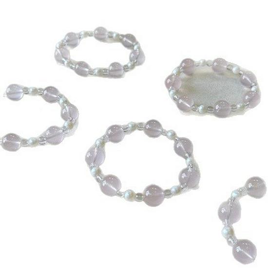 Exklusives High-End DIY Armband aus natürlichem Rosenquarz & Weißer Perle