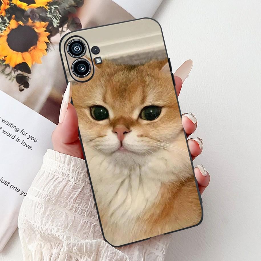 Phone Case 6.55" For Nothing Phone (1) One 1 A063 Soft Black Silicone Shockproof Back Cover For Nothing Phone1 Cartoon Funda New