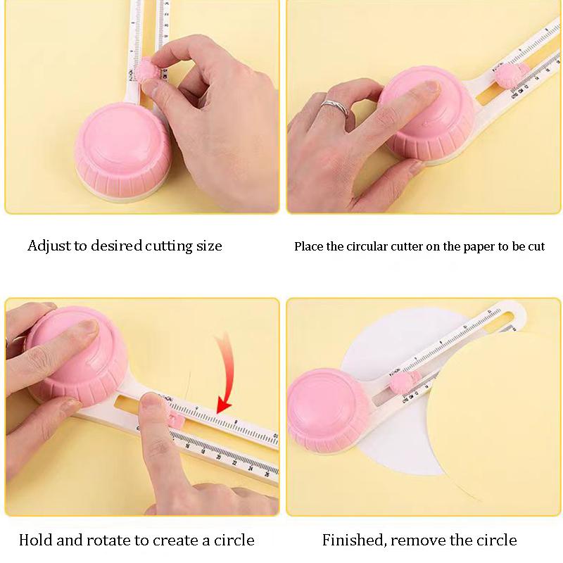 360° Rotary Circle Cutter Tool for Paper, Cardstock & Scrapbooking – 1Pc DIY Craft Cutting Knife