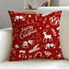 Classic Holiday Theme Christmas Cushion Cover Soft  EasyWash Pillow Case  Versatile for Couch Bed Travel and Office
